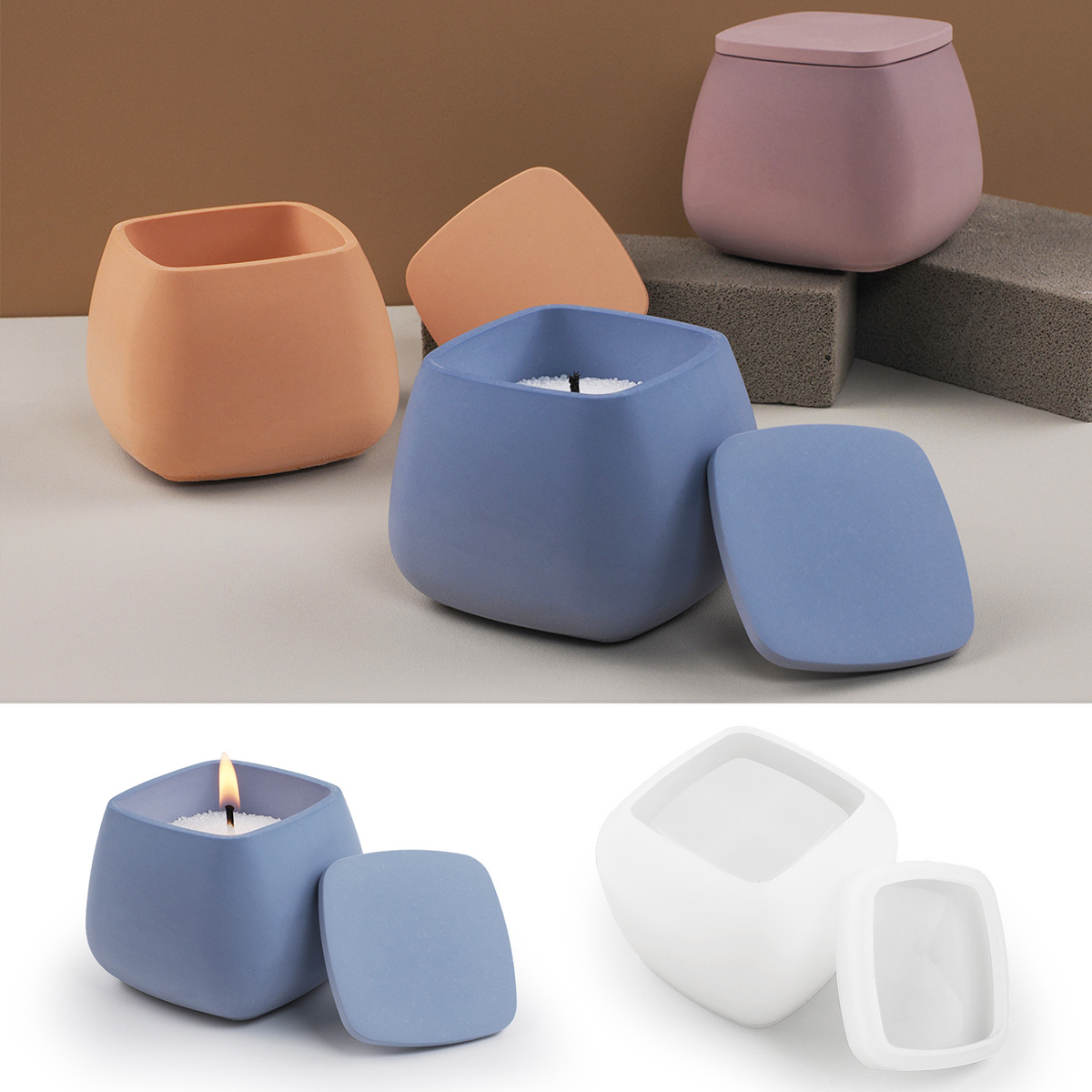 Square Candle Jar Silicone Mol - Candle Supplies Jars recension och pris