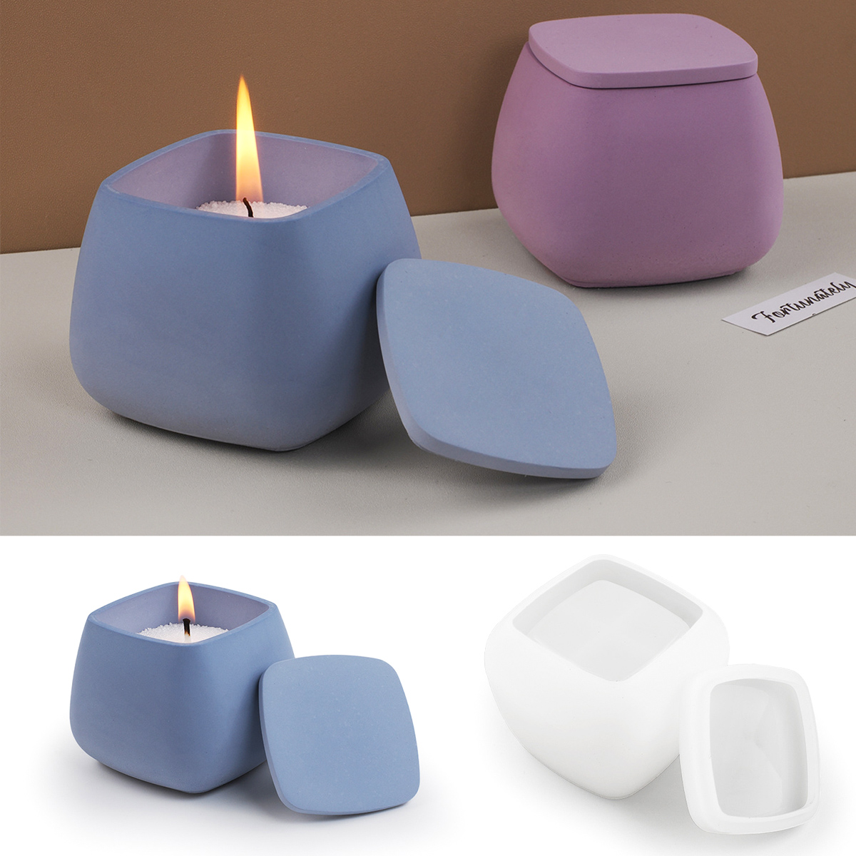 Square Candle Jar Silicone Mol - Candle Supplies Jars recension och pris