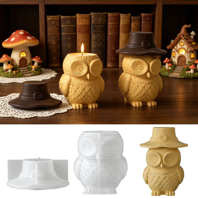 2Set of silicone molds for owl - Candle Supplies Jars recension och pris