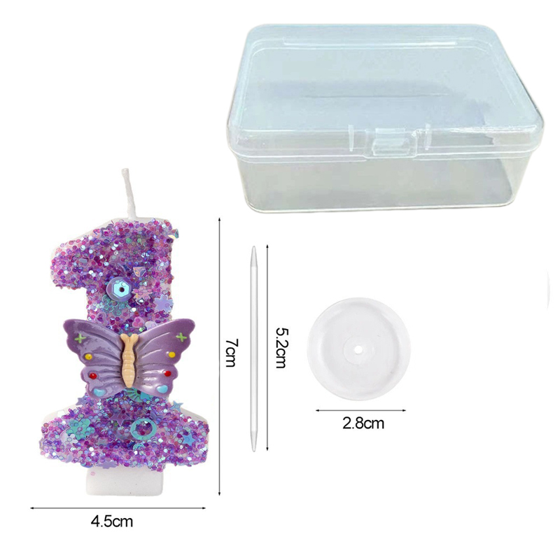 Purple Butterfly Number 0-9 Bi - Candle Supplies Luxury recension och pris