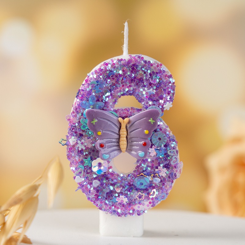 Purple Butterfly Number 0-9 Bi - Candle Supplies Luxury recension och pris