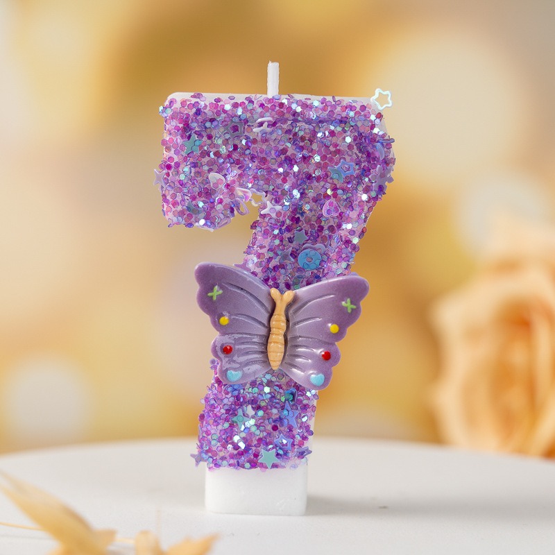 Purple Butterfly Number 0-9 Bi - Candle Supplies Luxury recension och pris