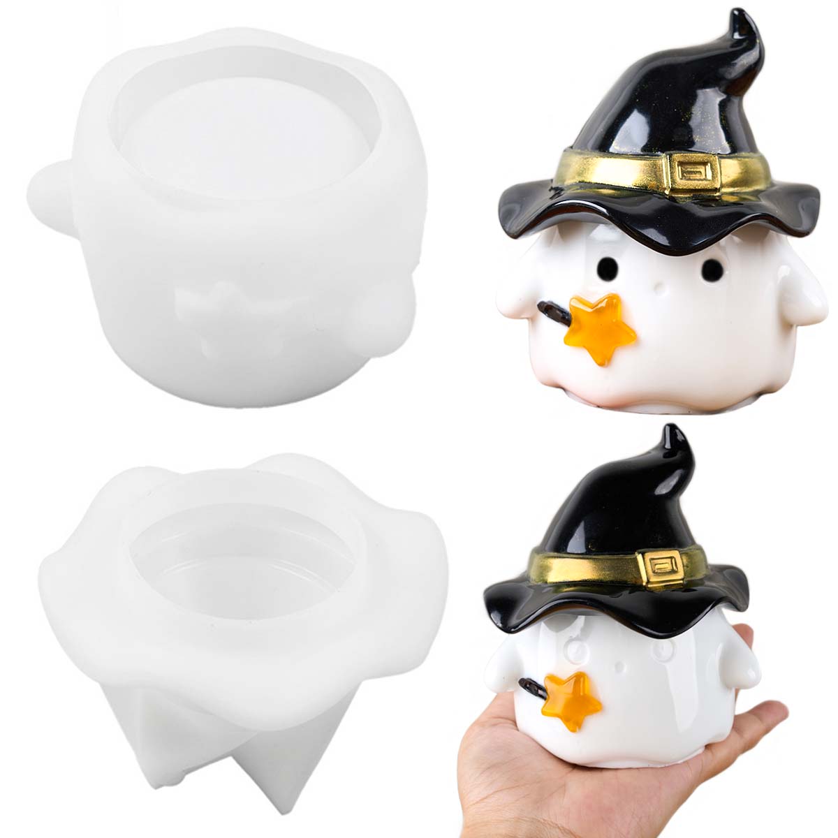 Hat Ghost Candle Jar Silicone  - Candle Supplies Jars recension och pris