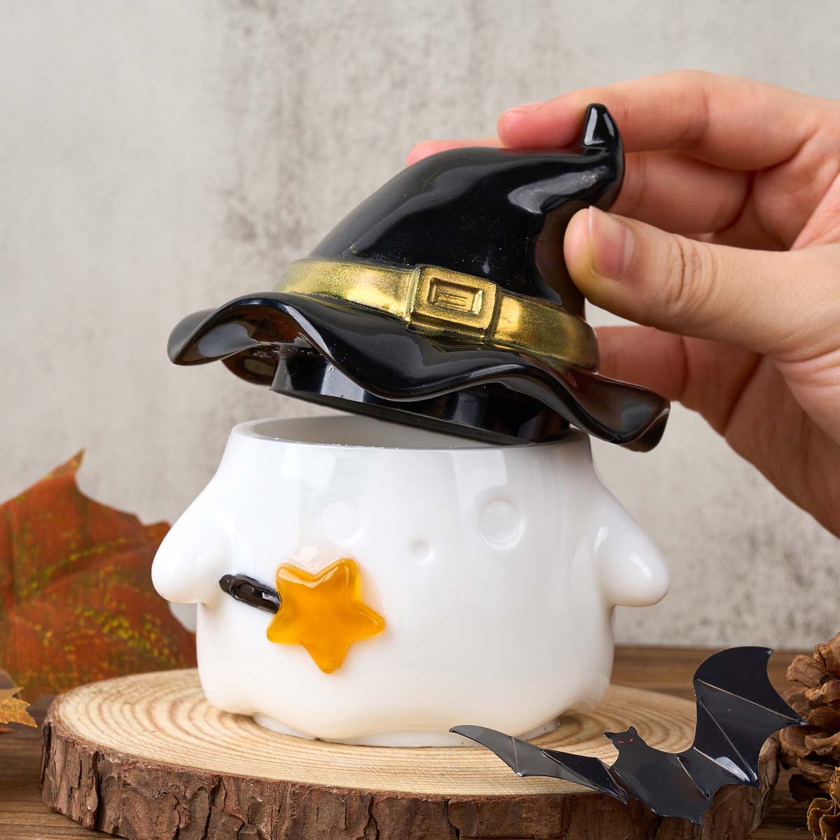 Hat Ghost Candle Jar Silicone  - Candle Supplies Jars recension och pris