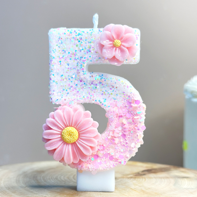 Creative pink flower birthday  - Candle Supplies Amazon recension och pris