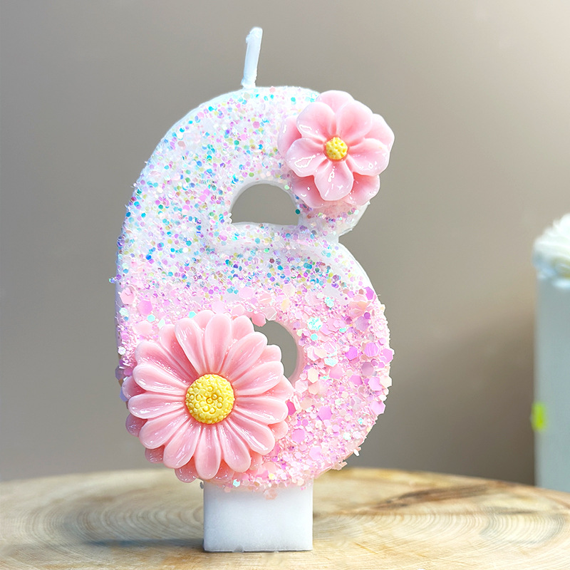 Creative pink flower birthday  - Candle Supplies Amazon recension och pris