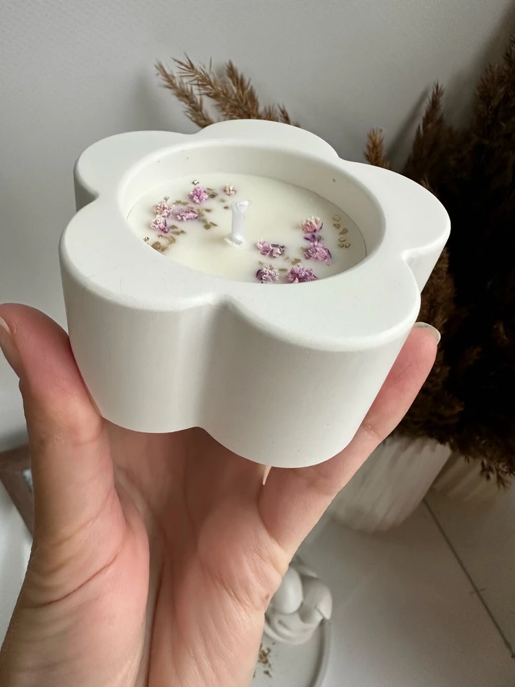 3D Plum Blossom shaped Cylindr - Candle Supplies Jars recension och pris