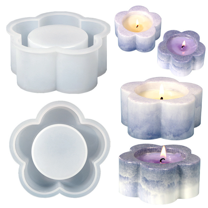 3D Plum Blossom shaped Cylindr - Candle Supplies Jars recension och pris