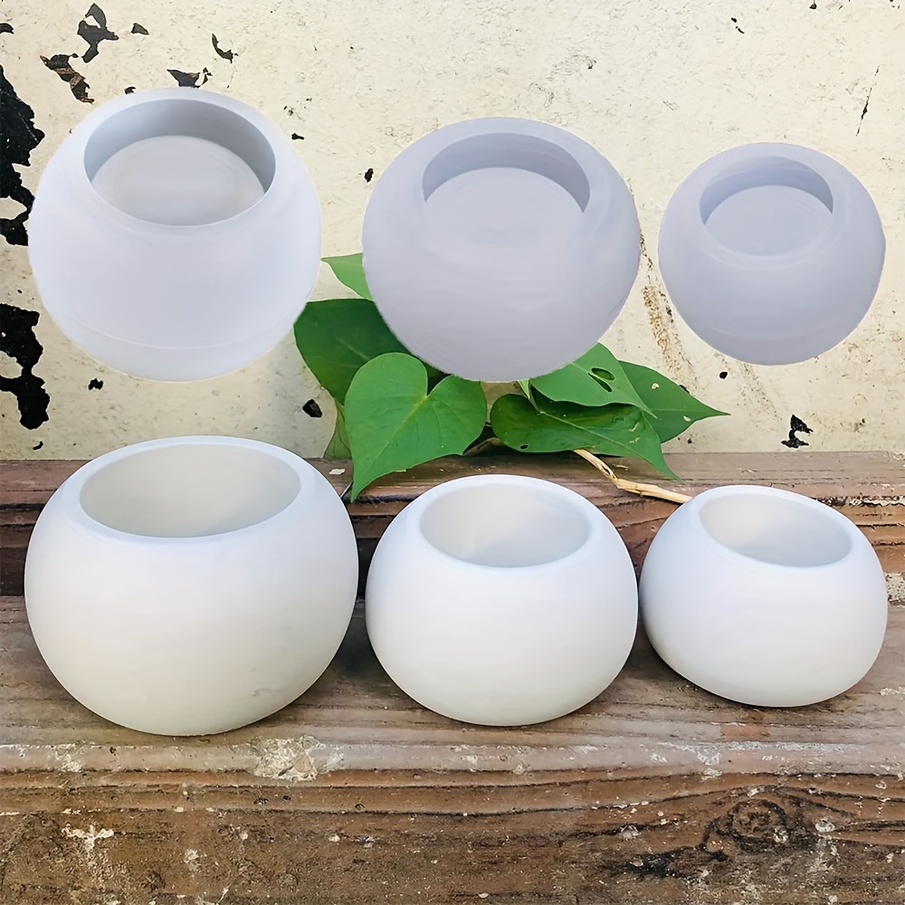 3pcs-Round Flower Pot Silicone - Candle Supplies Jars recension och pris