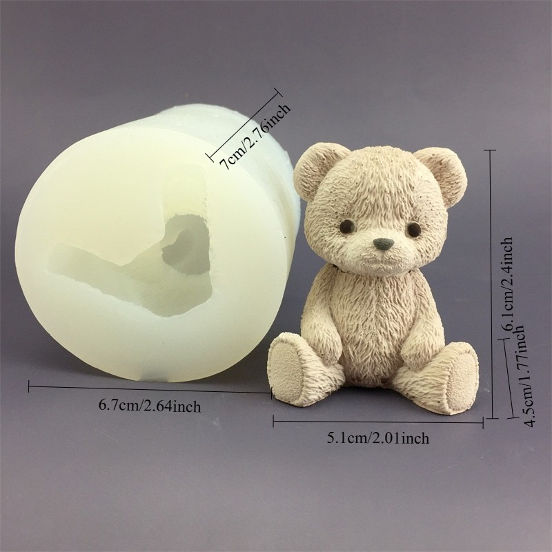Cute Bear Honey Jar Silicone C - Candle Supplies Jars recension och pris