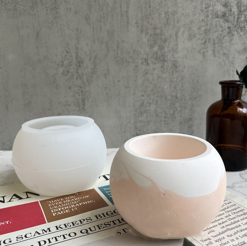 Round Concrete Candle Jar Sili - Candle Supplies Jars recension och pris
