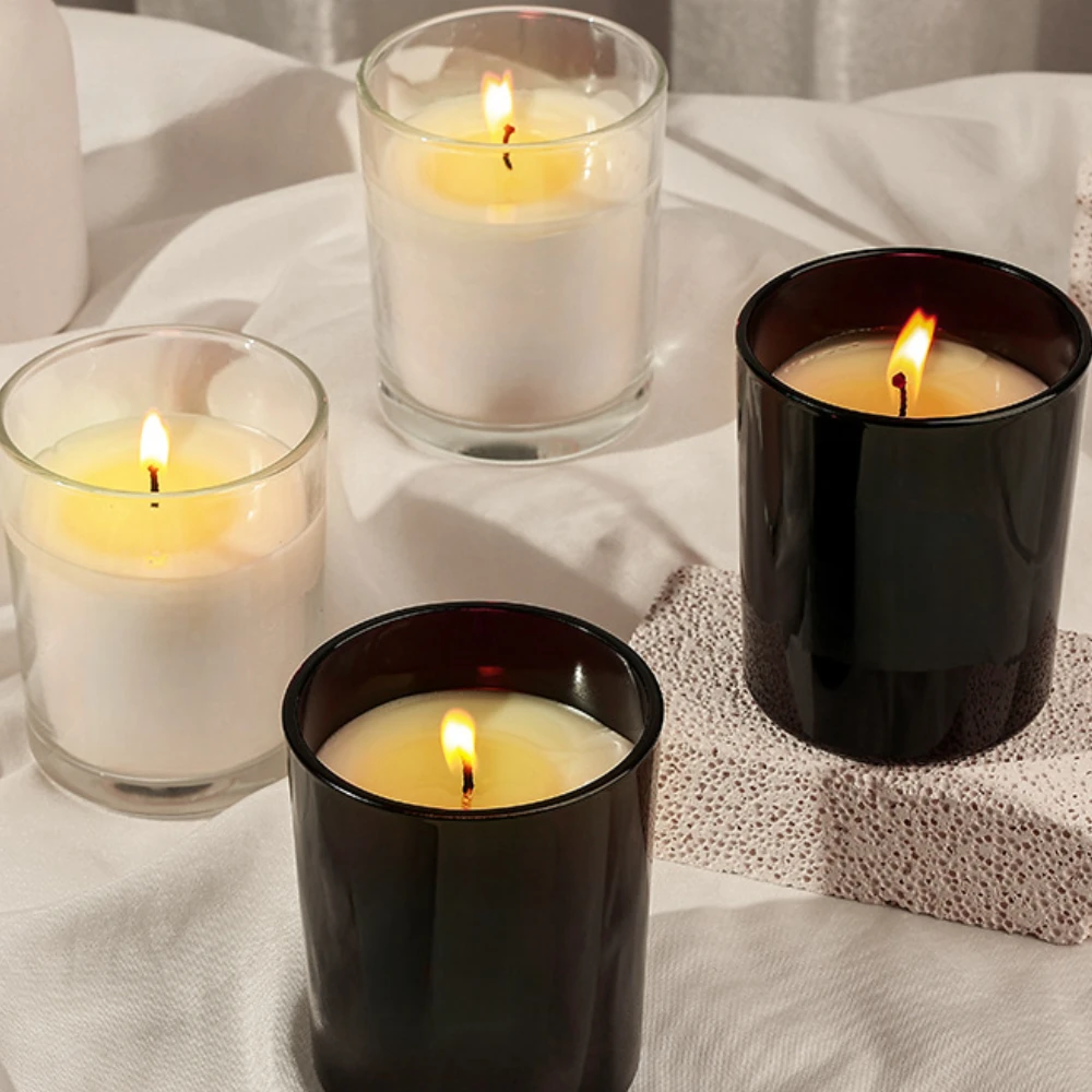 Luxury Glass Candle Jar Black  - Candle Supplies Luxury recension och pris